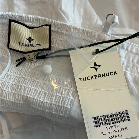 NWT Tuckernuck White Shadow Seersucker Stripe Maddy Dress Sz S - Picture 8 of 9